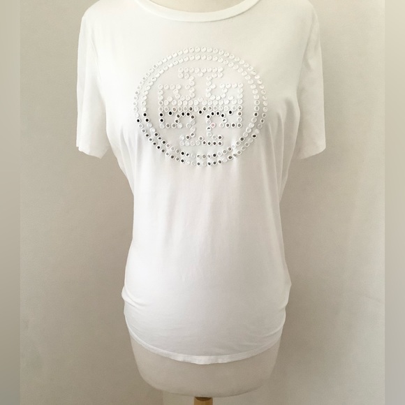 TORY BURCH BLING TEE-WORN TWICE - Picture 1 of 2